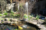 The shallow water area (15 to 30cm) is used for water plants and birds to wade through.