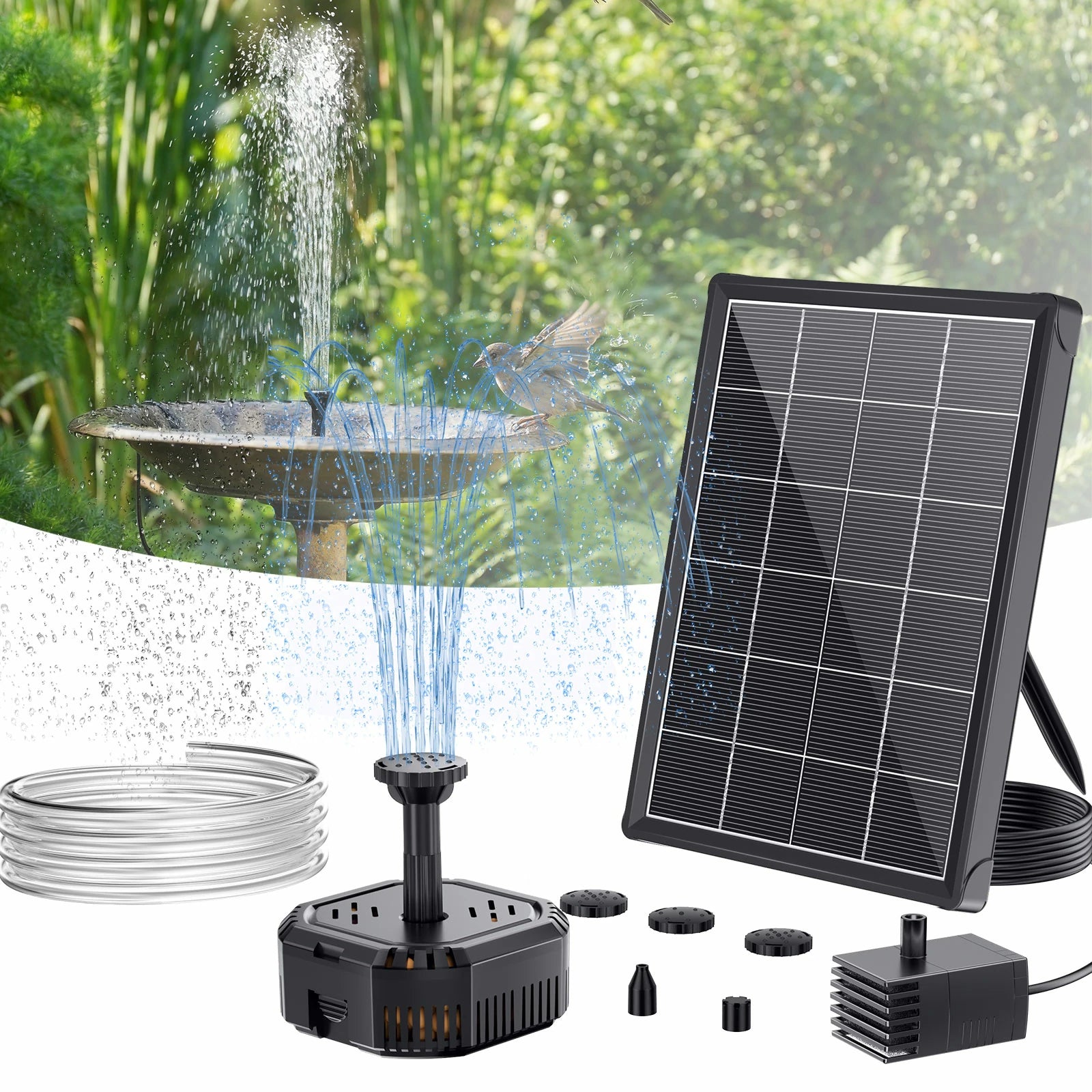 SPF100 4W 60GPH Solar Pond Filter Fountain