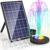 10W Solar Floating Fountain with 4400mAh Battery, 320GPH, 7 Sprayers
