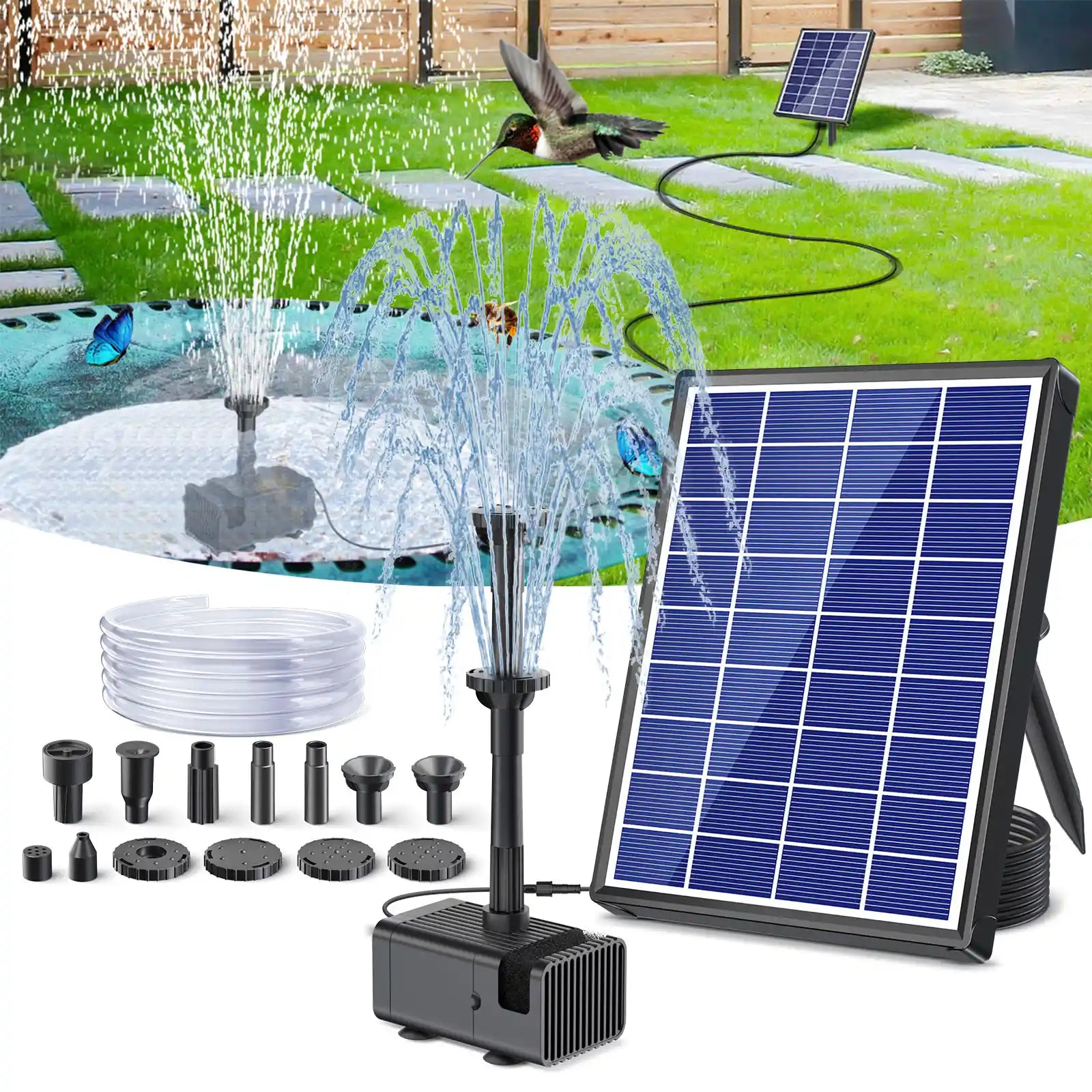 6.5W 80GPH Solar Birdbath Fountain Pump