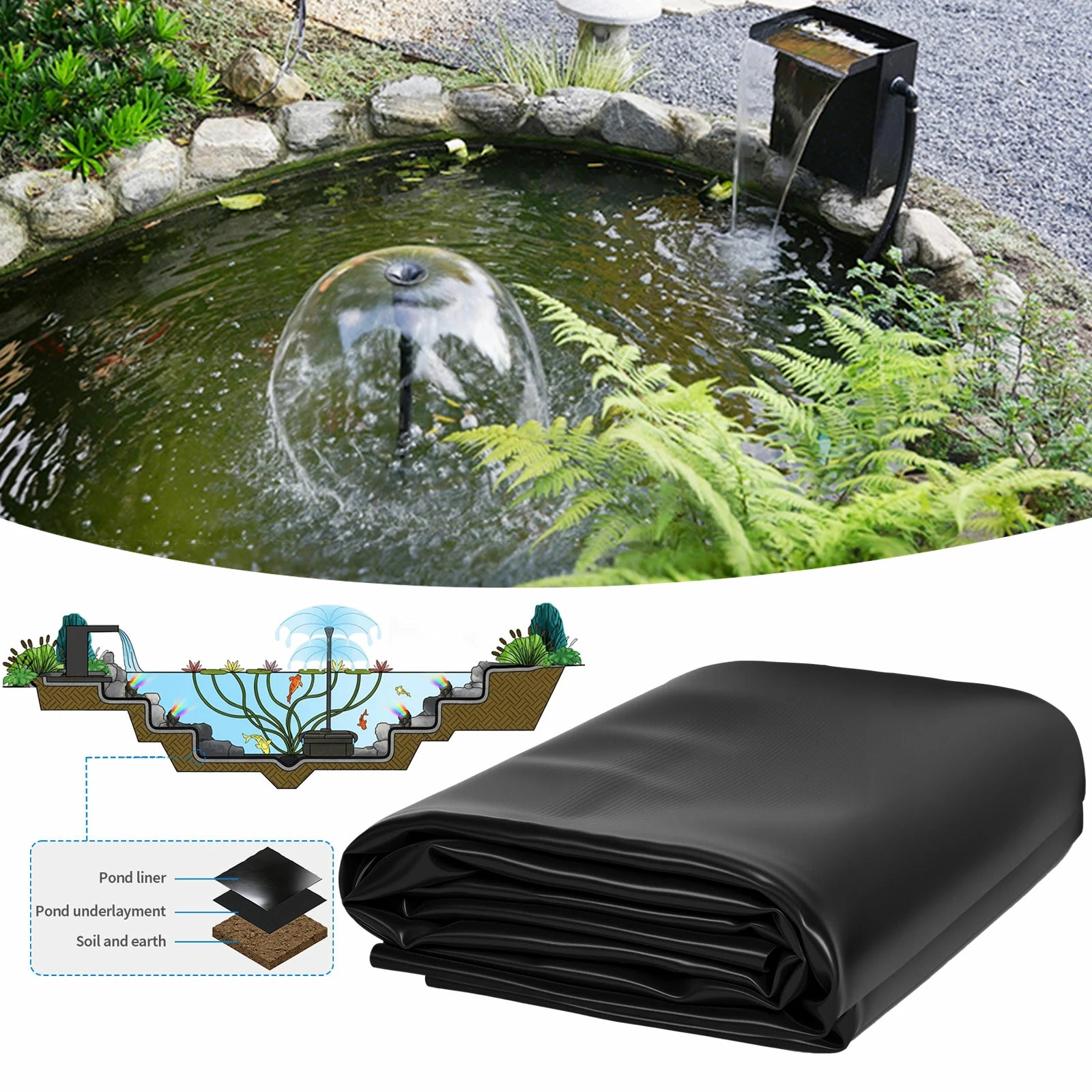 11.5' x 13' 45mil EPDM Pond Liner